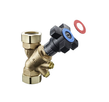 HydroControl Double regulating valve with external thread PN 16 DN 25, G 1 ¼, with blind plugs